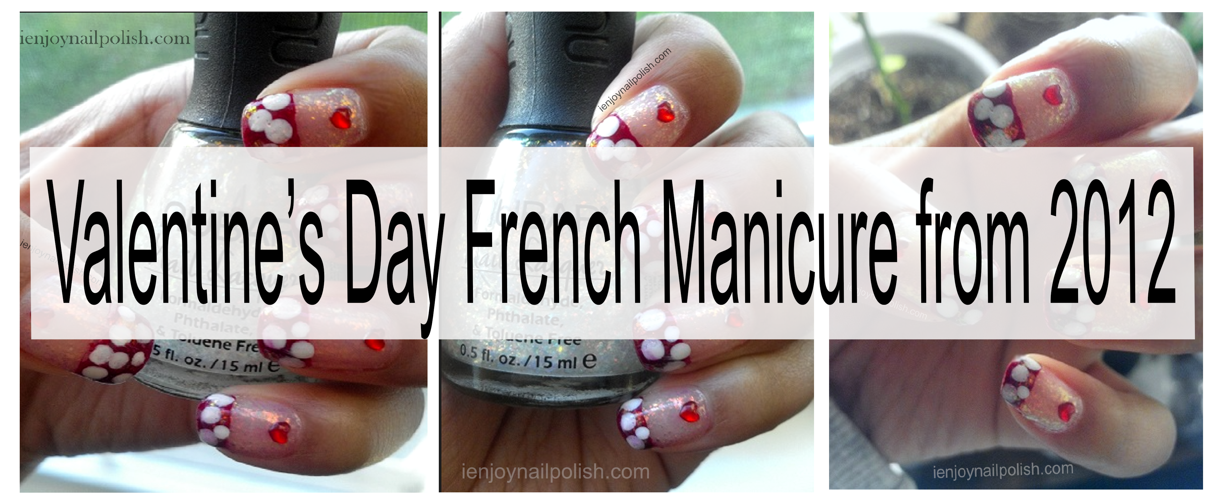 Extremely simple Minnie Mouse inspired french manicure ❤ Collage
