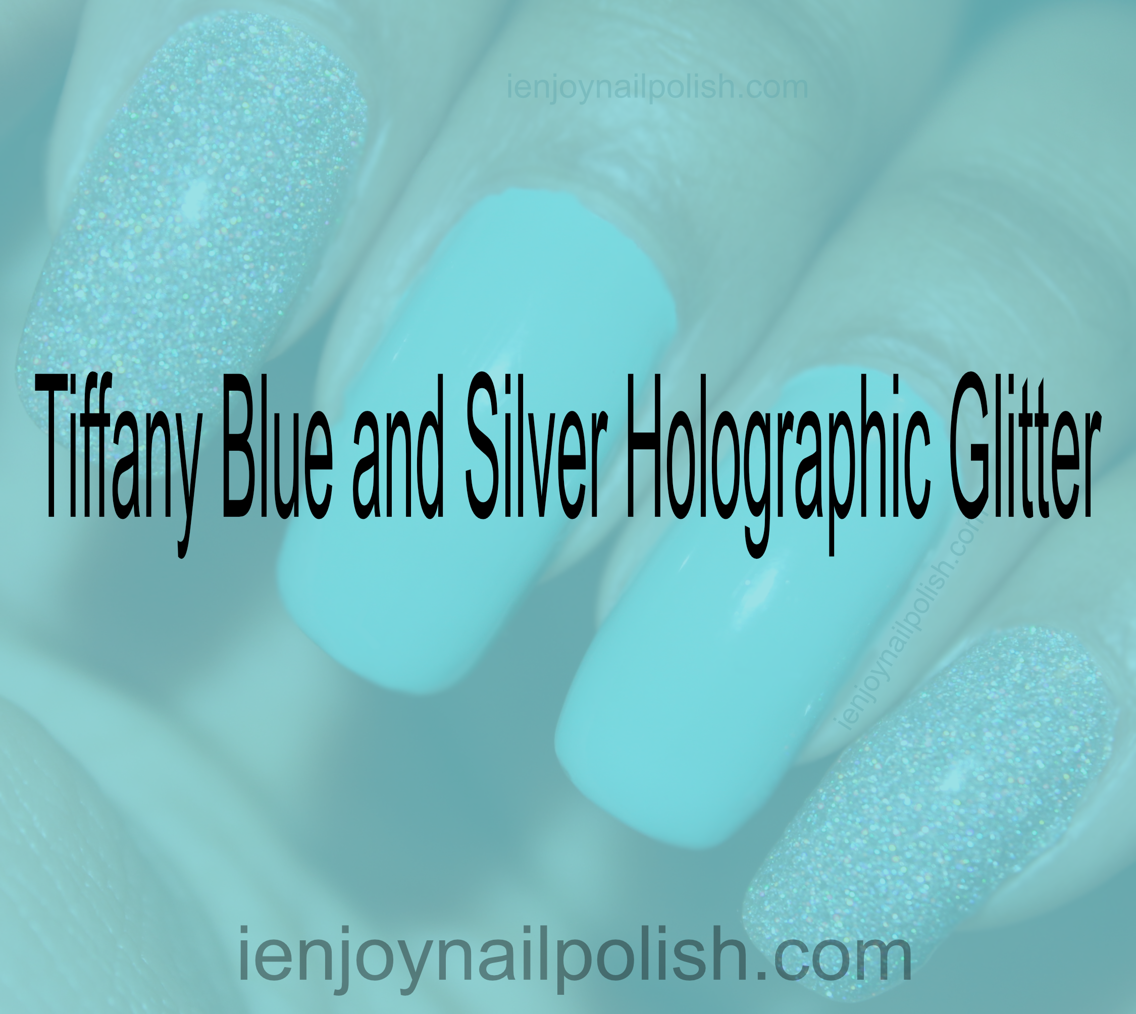 Tiffany Blue and Silver Holographic Glitter Cover